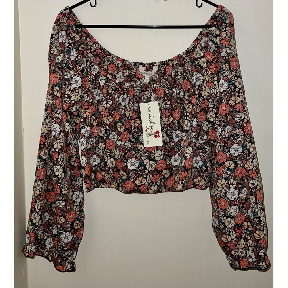 Floral long sleep top